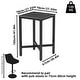 preview thumbnail 19 of 19, 42" Tall Pub Square Bar Table Sintered Stone Top Dining Table - 28"W x 28"D x 42"H