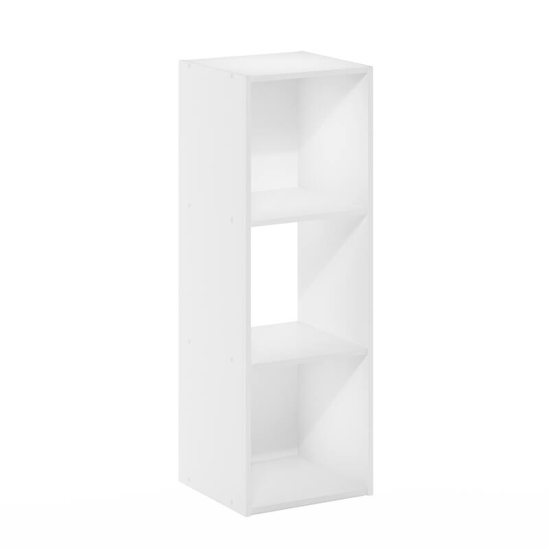 Storage Cabinet 3-Tier White Organizer Shelf Unit Home Decor