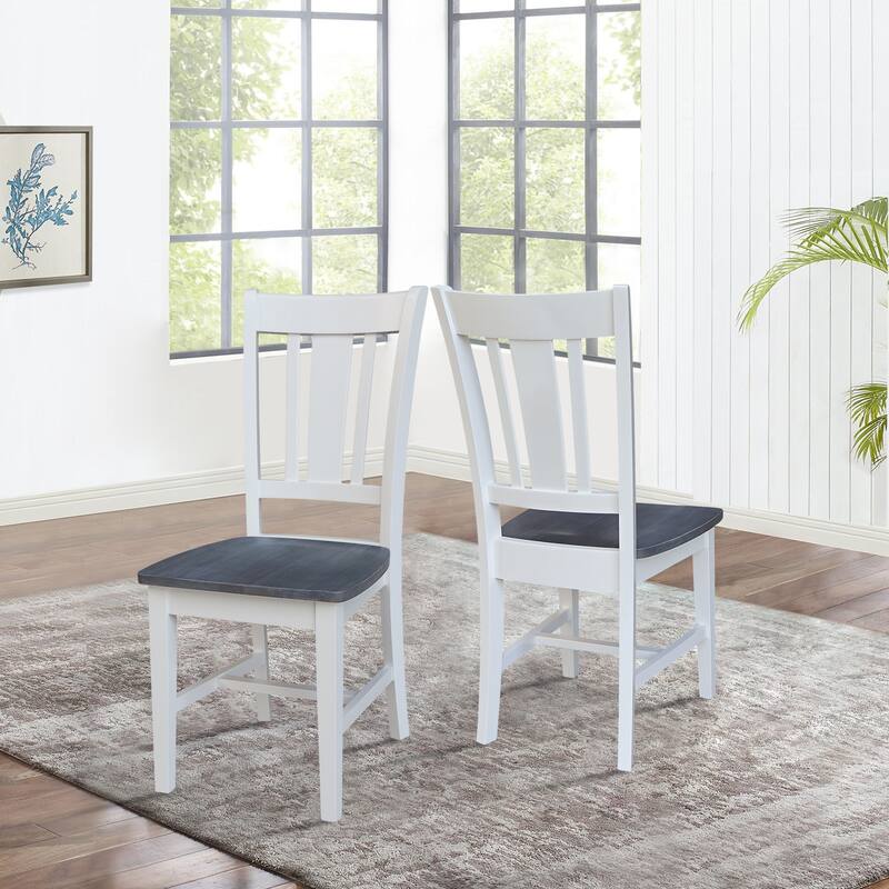 International Concepts Solid Wood San Remo Splatback Chairs - Set of 2