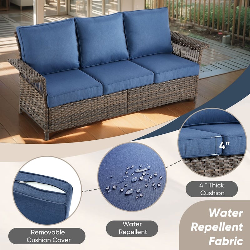 Outdoor Glider Chair with Soft Cushion