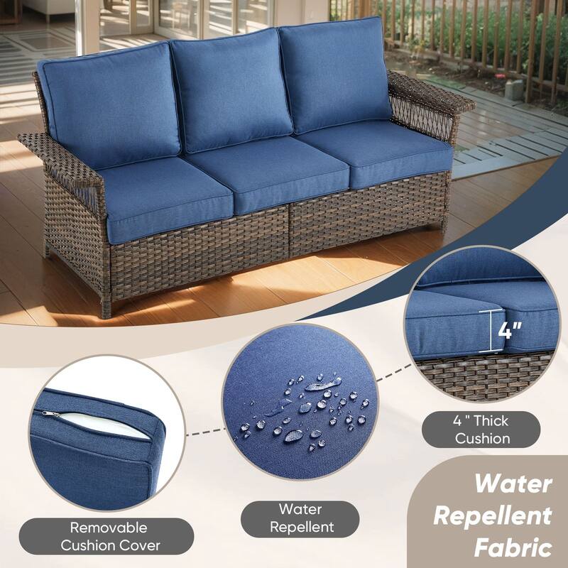 Outside Wicker Chair Conversation Set