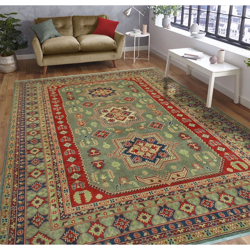 Kazak Celenia Grey/Red Rug - 8'4" x 11'2"