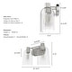 preview thumbnail 4 of 18, Hunter Lochemeade 2-Light Vanity Wall Light, Damp-Rated - Bathroom, Laundry - Modern Farmhouse, Contemporary, Industrial