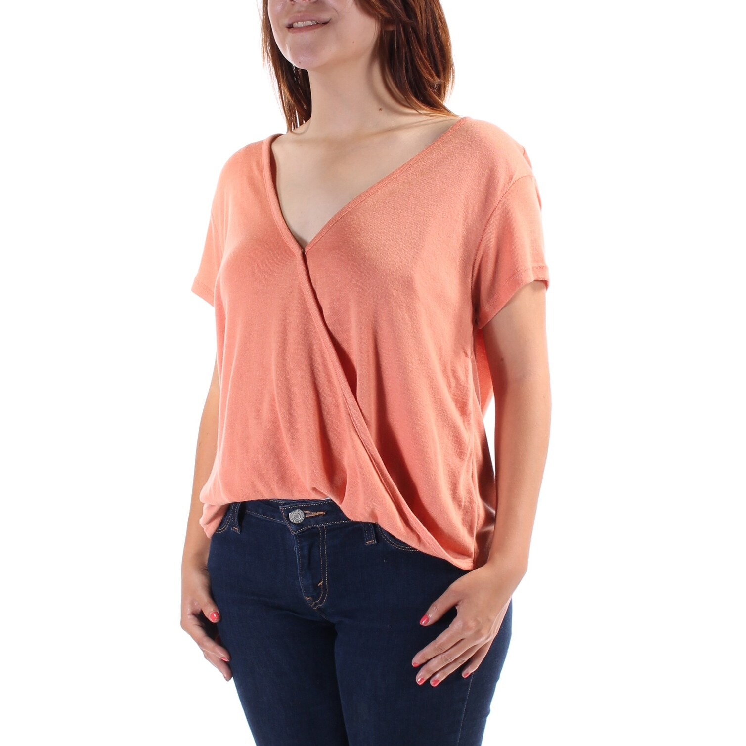 wrap blouse short sleeve