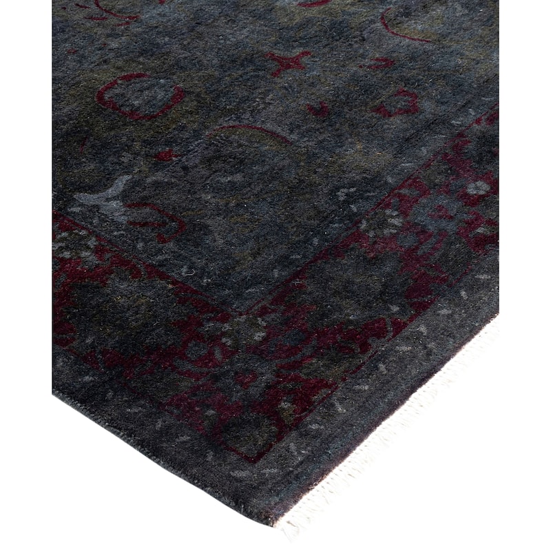 Overdyed One-of-a-Kind Hand-Knotted Area Rug - Black - 3' 1" x 5' 3"