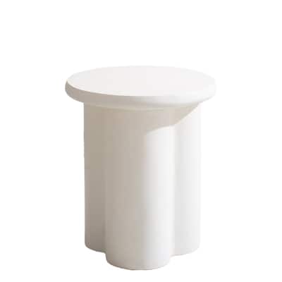 15.74" Modern Minimalist Magnesia Oxide Side Table for Living Space