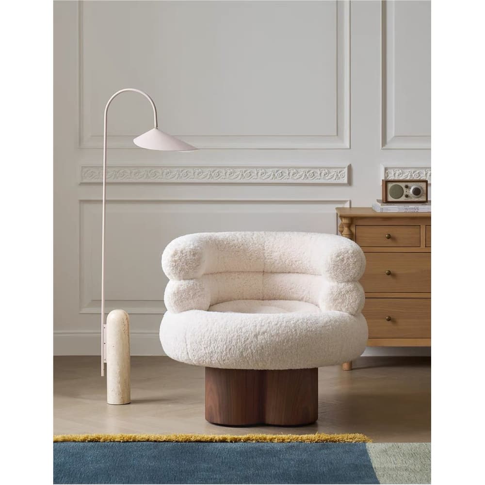 Lana Durable Sherpa Fleece Accent Chair