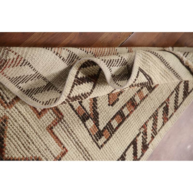 Beige Anatolian Runner Rug Handmade Wool Carpet - 2'9"x 11'2"
