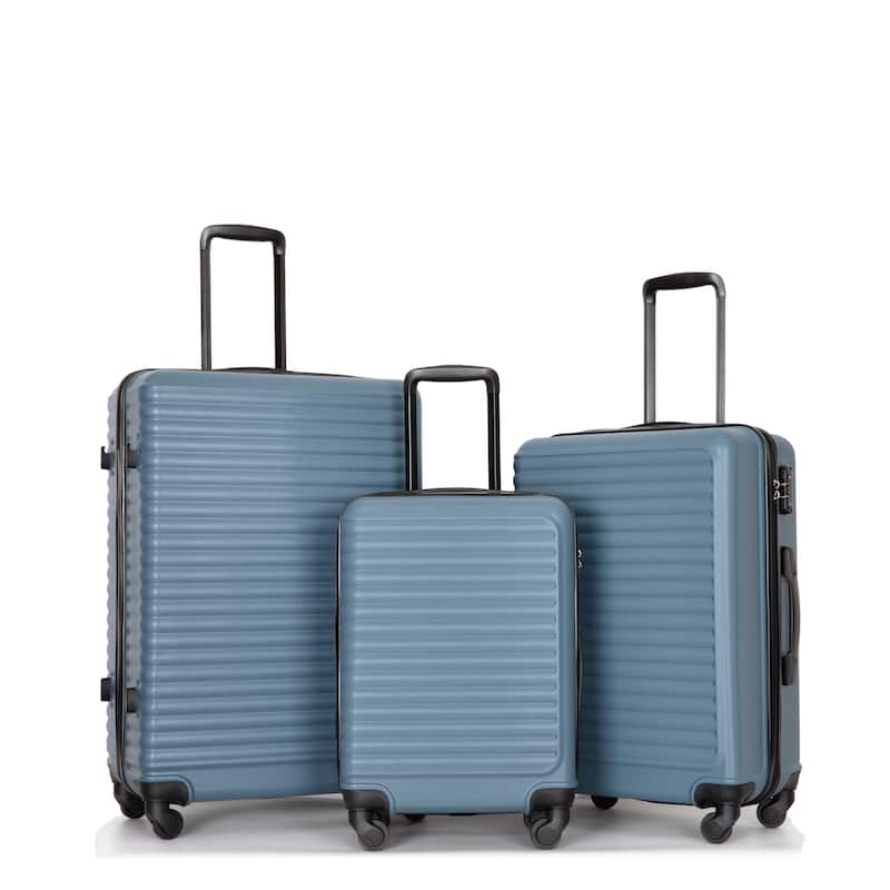 3 Piece Luggage Sets, Expandable ABS Hardshell Luggage TSA Lock, with 2 ...