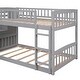 preview thumbnail 31 of 32, Stairway Twin over Twin Wooden Bunk Bed with Two Drawers & Slide - Functional Kids' Bedroom Furniture