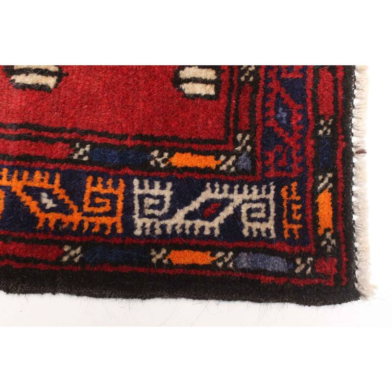 ECARPETGALLERY Hand-knotted Teimani Red Wool Rug - 2'10 x 4'6