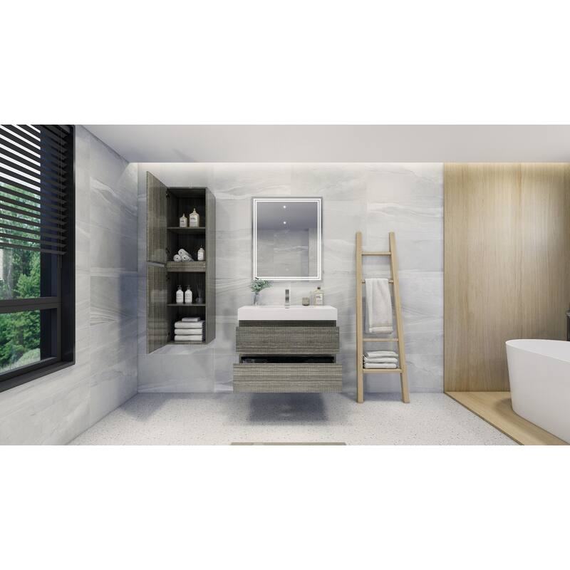 Baillie 36'' Wall-Mounted Vanity with Reinforced Acrylic Sink
