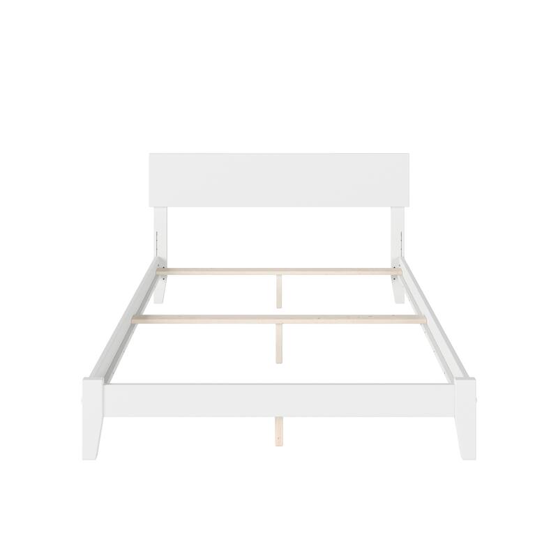 AFI Orlando Full Foundation Bed with Charging Station in White