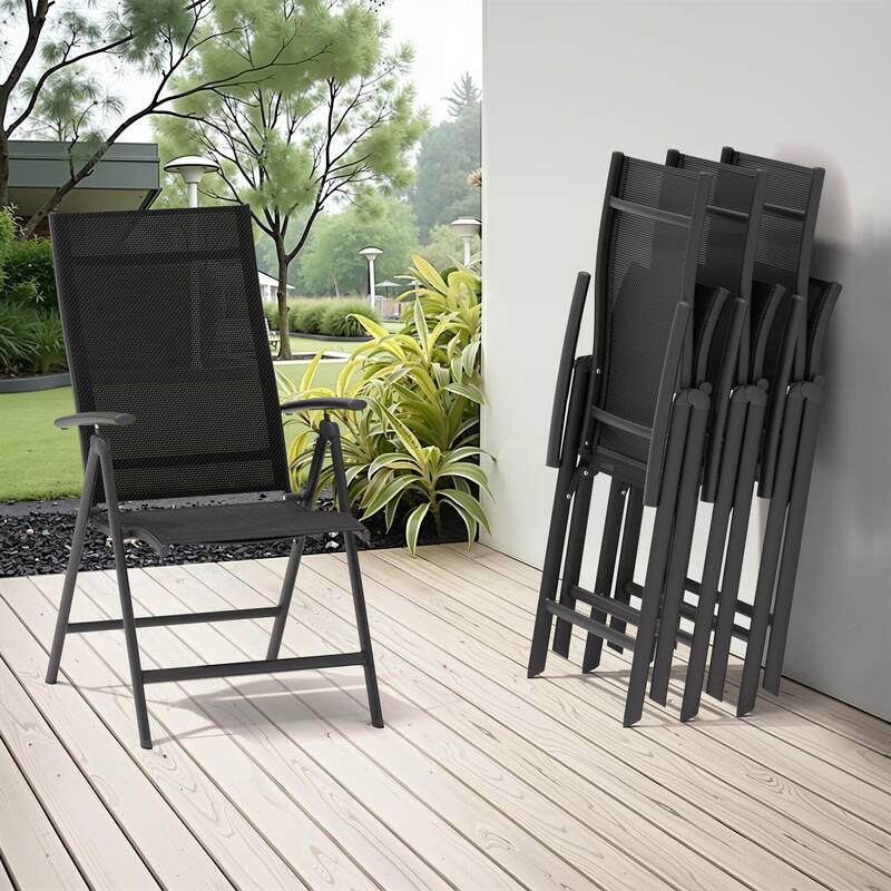 Pellebant Outdoor Durable Adjustable Reclining Folding Chair