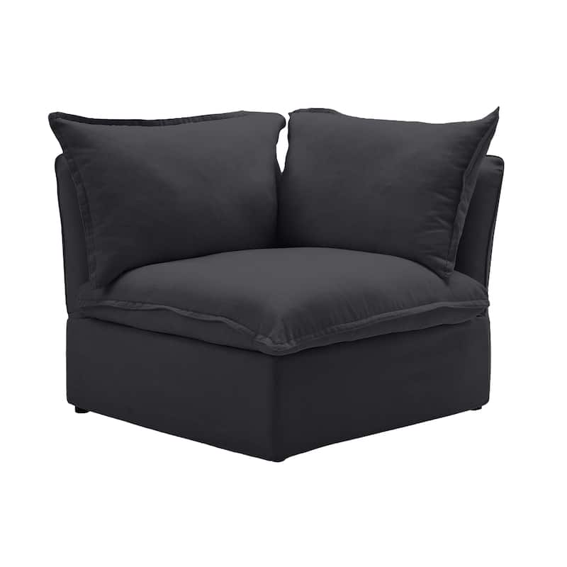 123'' Upholstered Sectional Sofa Minimalist Velvet Couch