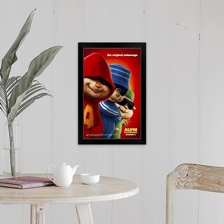 Outdoor Textilposter ALVIN Eichhörnchen Poster aus Stoff ca 95 x 95 cm Ladendeko 