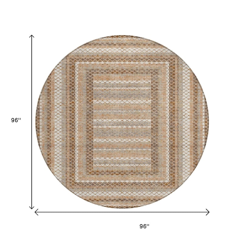 HomeRoots Geometric Transitional Rectangle Outdoor Rug