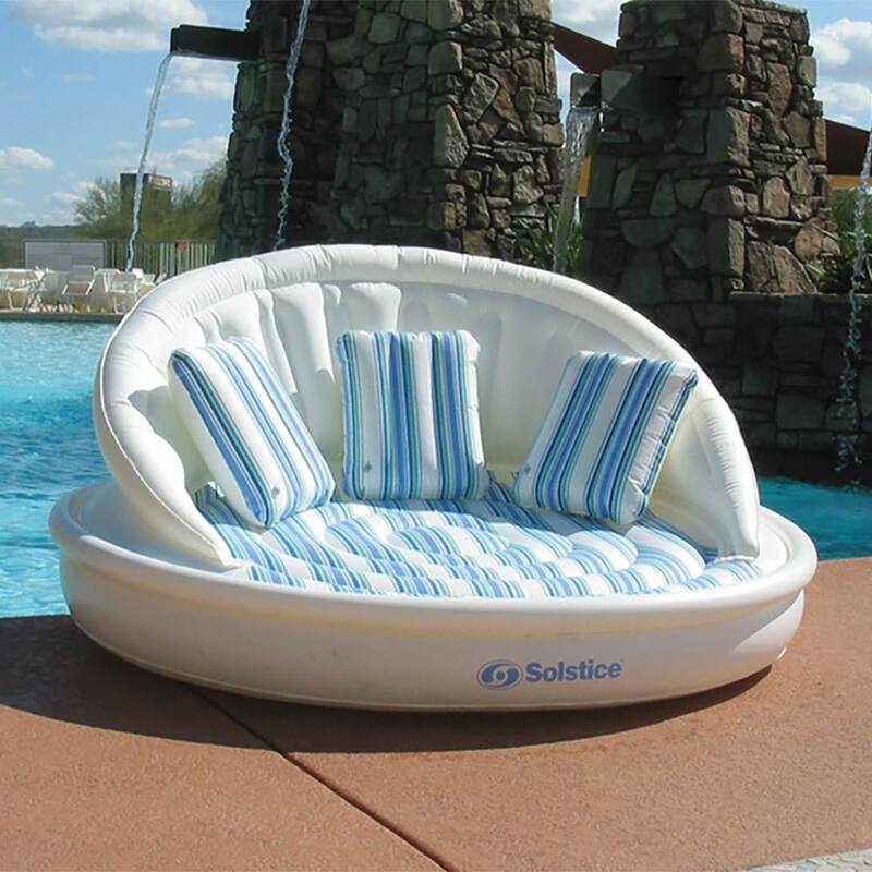 2-Pack Swimline Solstice Inflatable 3-Person AquaSofa Rafts + Pump | 2 x 15135HR - 15