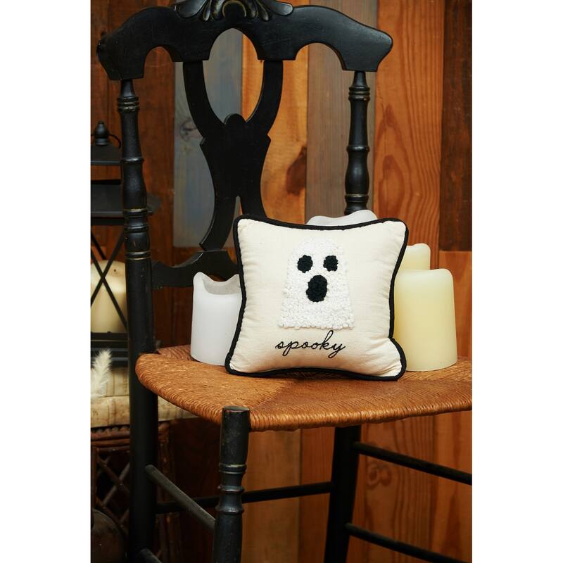 Spooky French Knot Throw Pillow