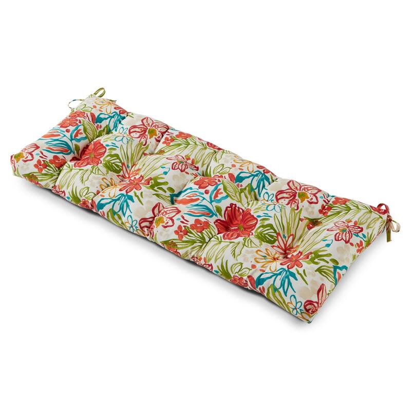 Breeze Floral 18-inch x 51-inch Outdoor Bench Cushion (Cushion Only)