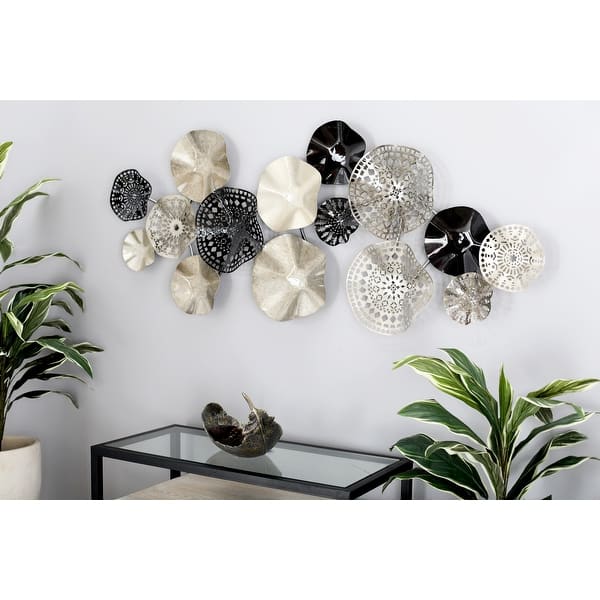 slide 1 of 15, Silver Iron Contemporary Wall Decor Ornamental 25 x 59 x 3