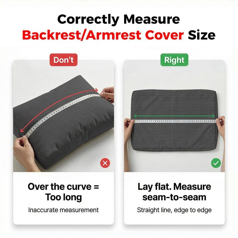 FINCATI Outdoor Cushion Cover Replacement Slipcover, Patio Seat Cover Available in Sizes 25.6" × 25.6"/ 27" × 27" (COVER ONLY!)