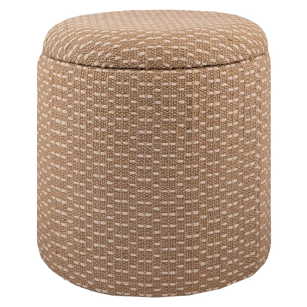 Modern Fabric Round Ottoman