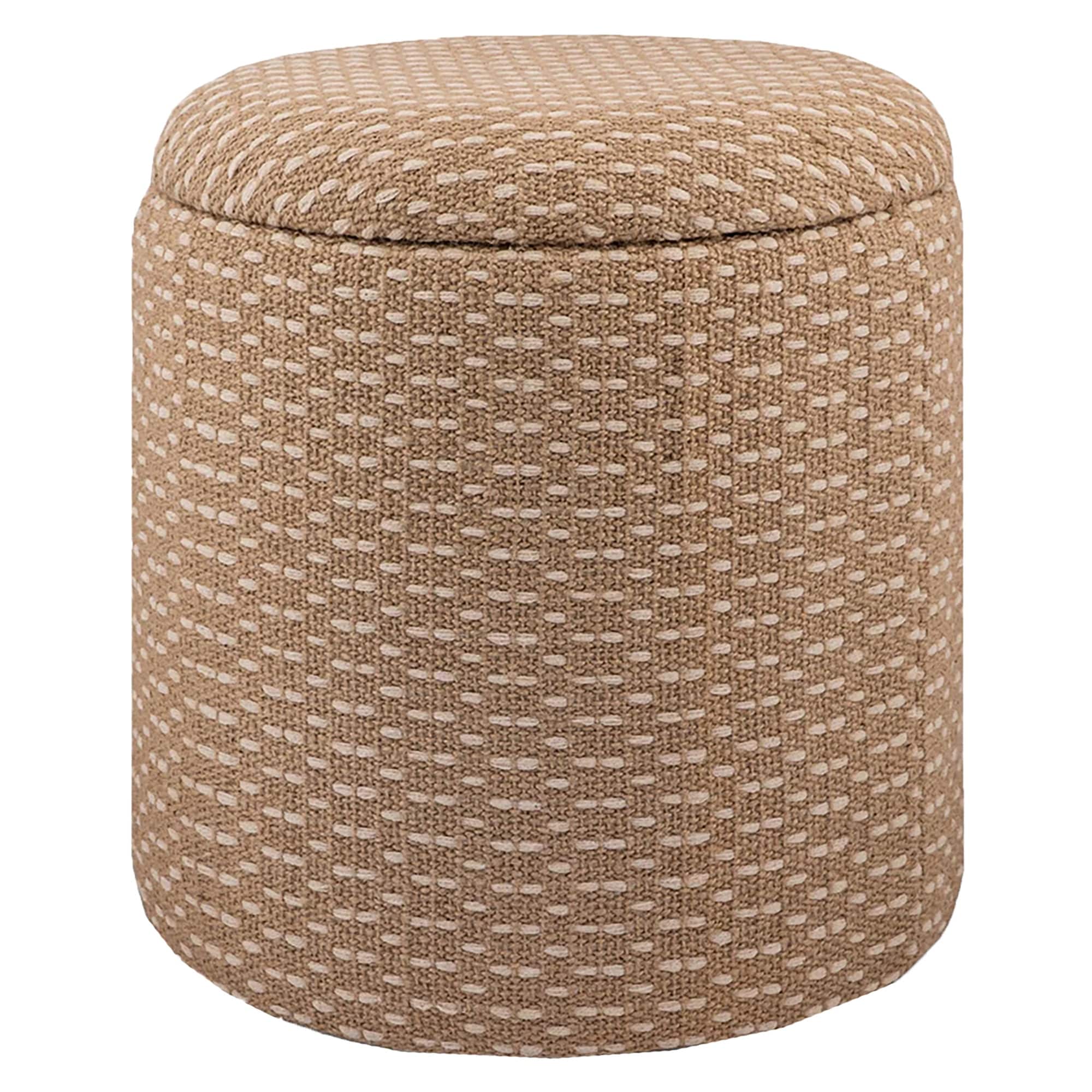 Modern Fabric Round Ottoman