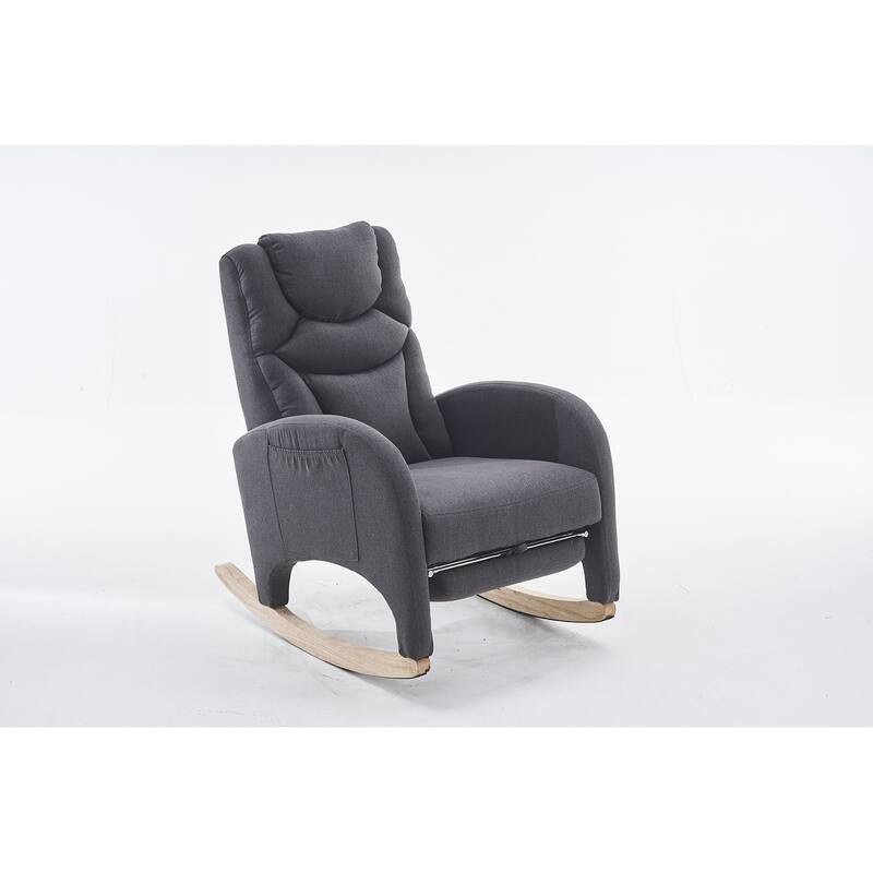 Accent Armchair Chair Rocking Chair With Adjustable Footrest