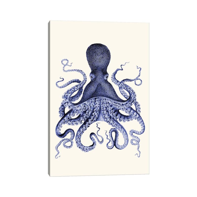 iCanvas "Blue Octopus I" by Fab Funky Canvas Print
