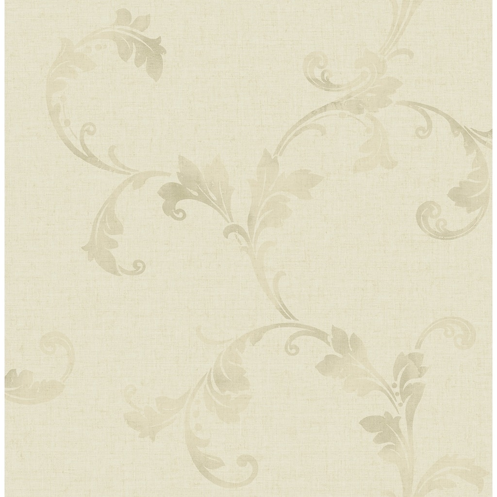 Seabrook Designs Corby Scroll Unpasted Wallpaper