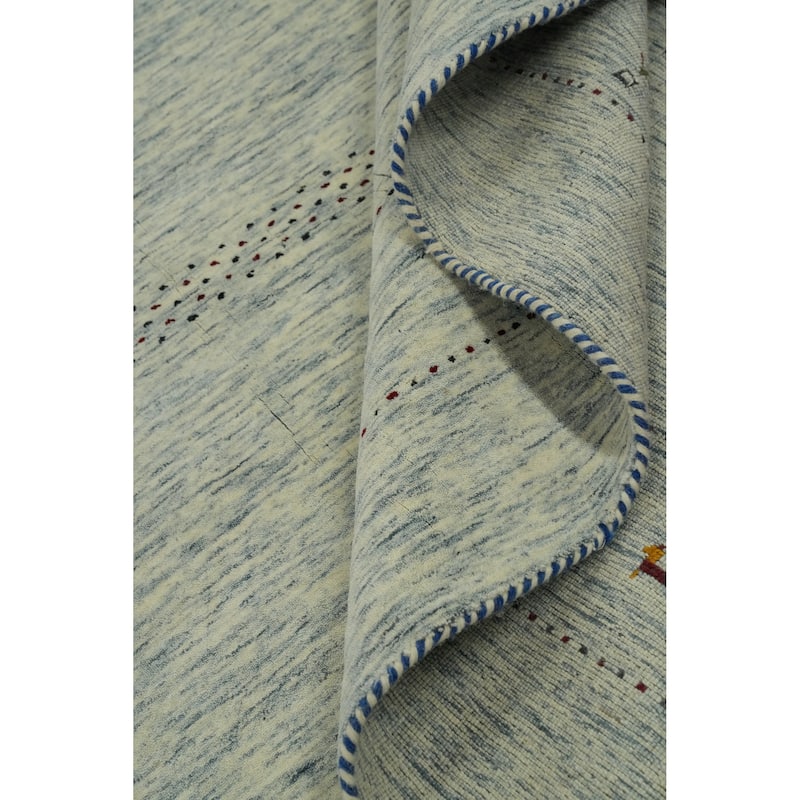 Hand Knotted Oriental 100% Wool Carpet Tribal Animal Pictorial Beige & Ivories Gabbeh Area Rug - 9' 11'' X 8' 0''