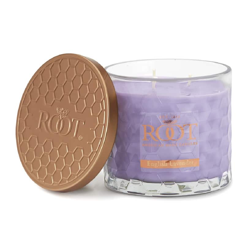 Root English Lavender Scented 3-Wick Signature Honeycomb Jar - 12 oz