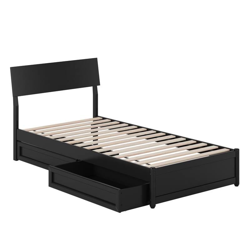 Norla Wood Platform Bed with Storage Drawers