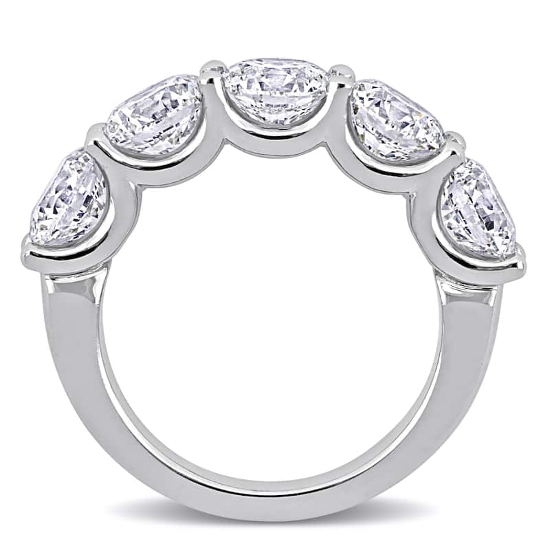 Miadora 4 1/2ct TDW Diamond Anniversary Ring in 14k White Gold - GIA Certified