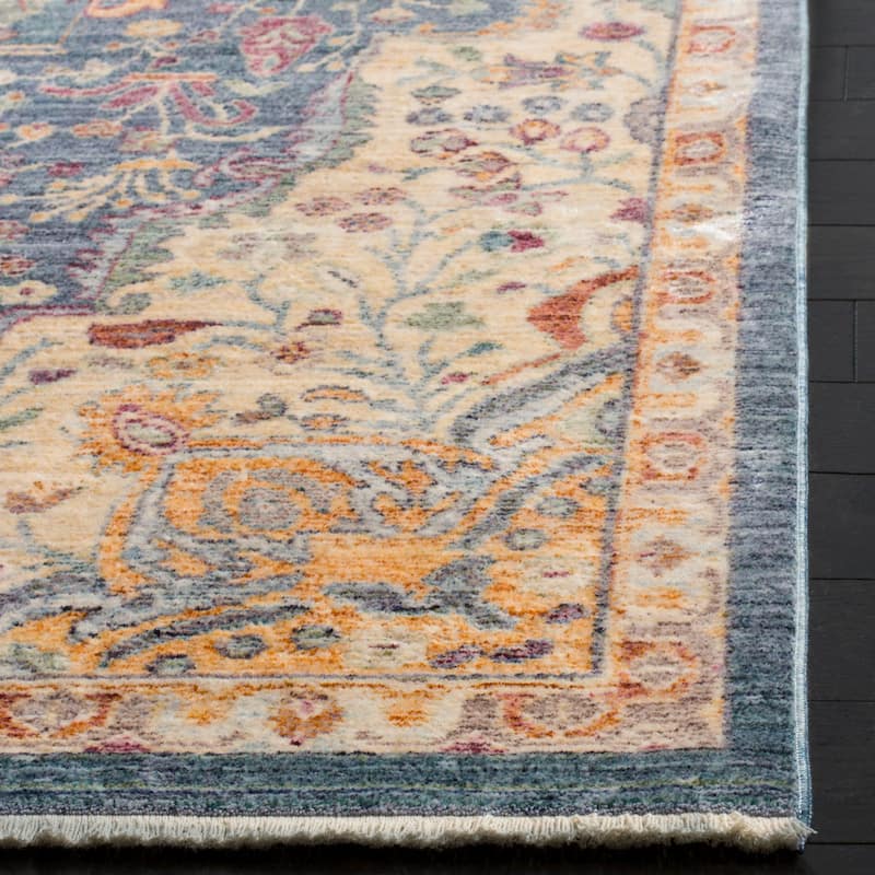 SAFAVIEH Illusion Julisa Vintage Boho Oriental Viscose Rug with Fringe