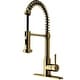 preview thumbnail 79 of 156, VIGO Edison 19" H Single Handle Pull-Down Sprayer Kitchen Faucet
