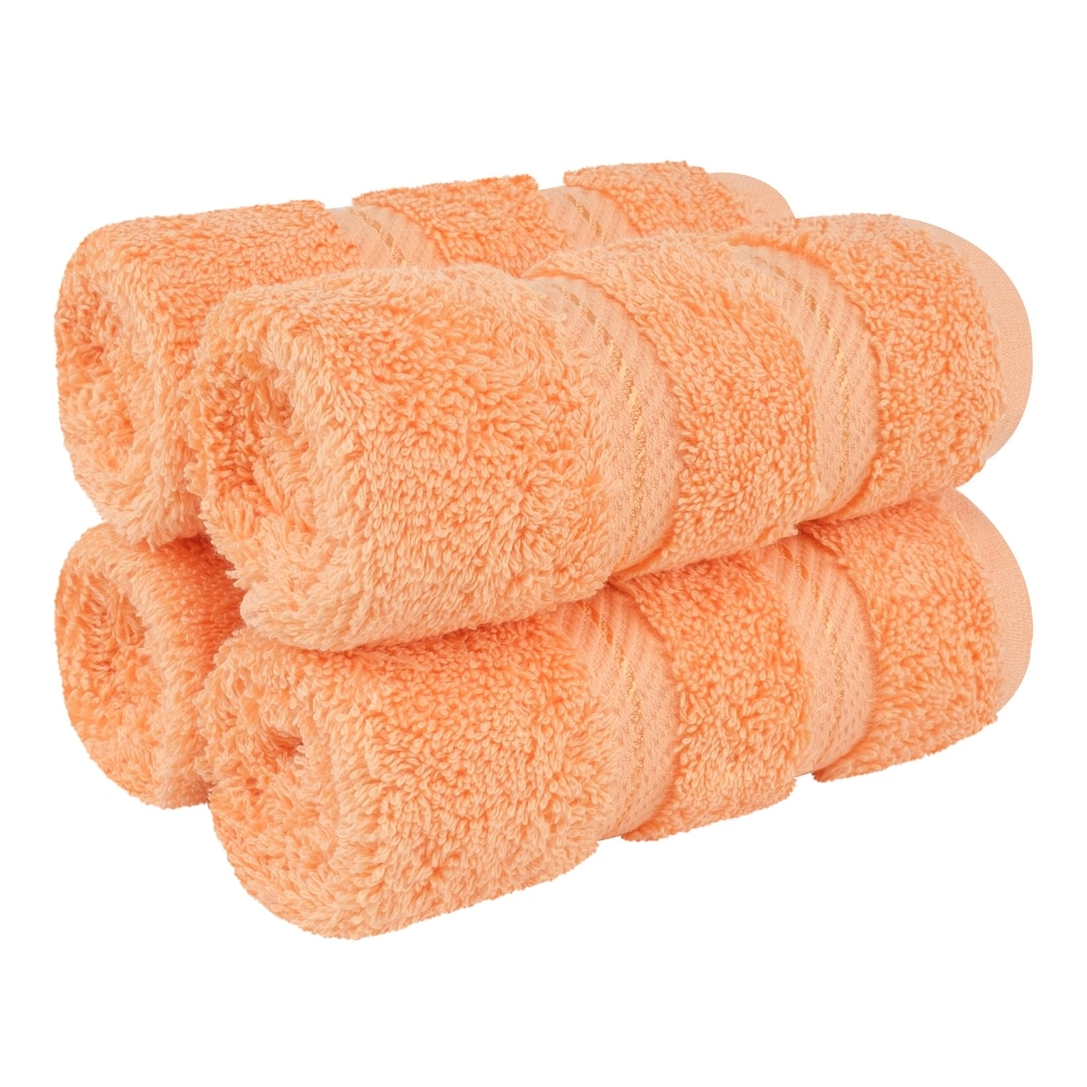 Orange washcloths sales