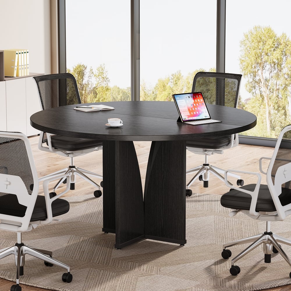 39" Round Conference Table for 4, Multi-Purpose Round Office Table