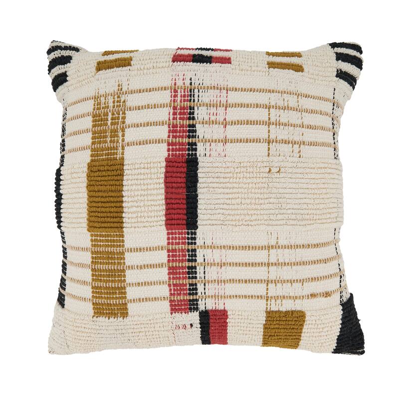 Modern Mosaic Fragment Geometric Throw Pillow - Polyester