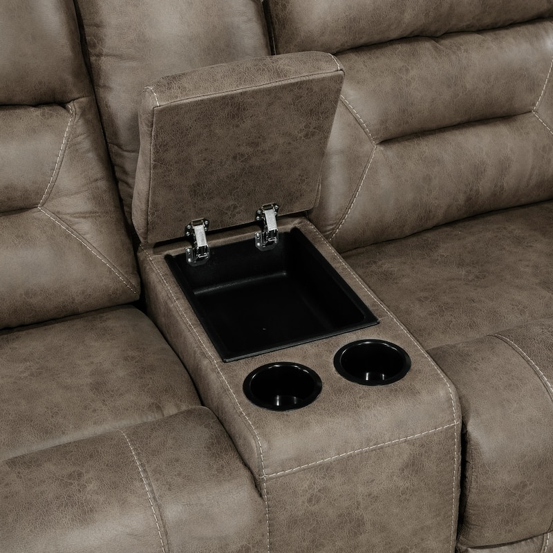 Fremont & Park Alonzo Polished Microfiber 3-Piece Manual Reclining Sofa Set