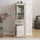 preview thumbnail 3 of 11, GDFStudio - Modern Storage Tall Cabinet with Glass Door and Drawer