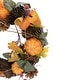 preview thumbnail 2 of 1, Pumpkin and Pinecone Fall Harvest Wreath - 13.5" - Unlit