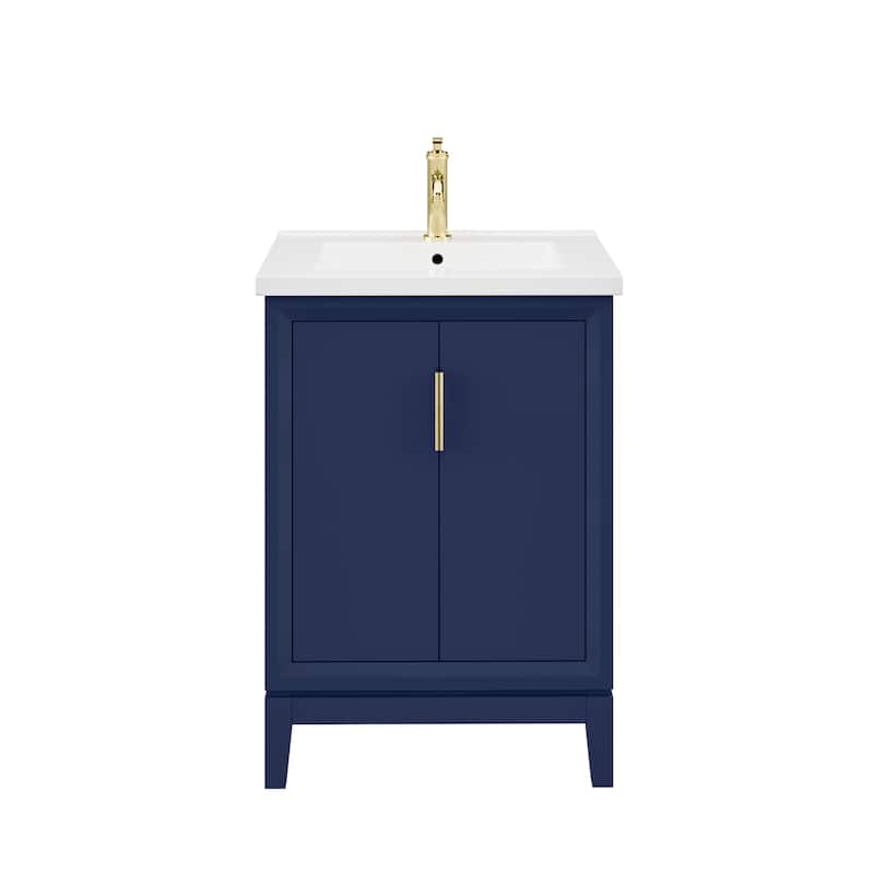 Elise 24 In. Ceramic Sink Top Vanity with Single Faucet