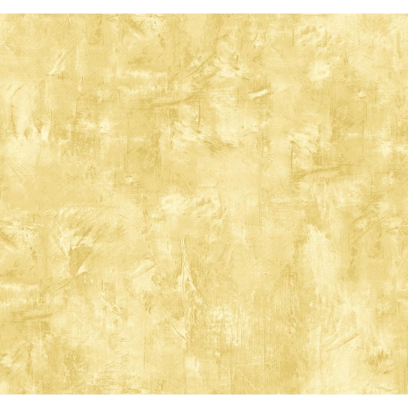 Seabrook Designs Faux Plaster Embossed Vinyl Unpasted Wallpaper - 27 in. W x 27 ft. L - Sunglow Yellow