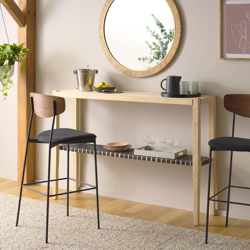 SAFAVIEH Sigurd Solid Wood Bar Height Dining Table - 61"W x 14"D x 41"H