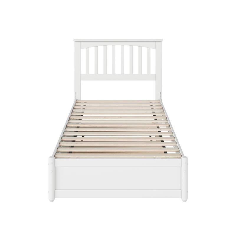 Everett Platform Bed with Panel Footboard and Twin XL Trundle