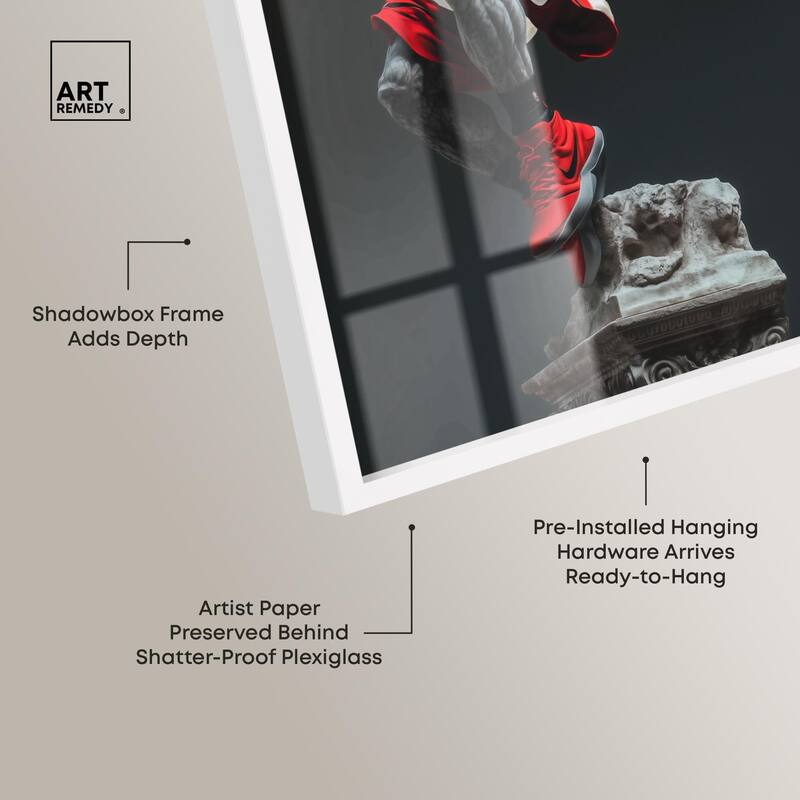 Basketball White Uniform Shadowbox by Art Remedy