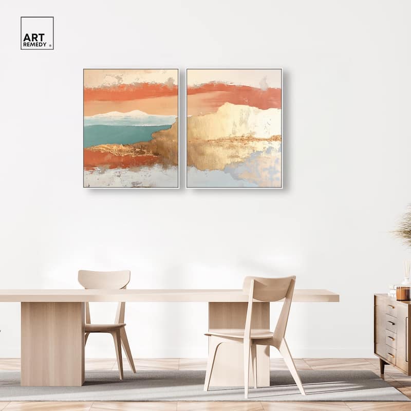 Earthy Glow I Canvas Set of 2 by Art Remedy