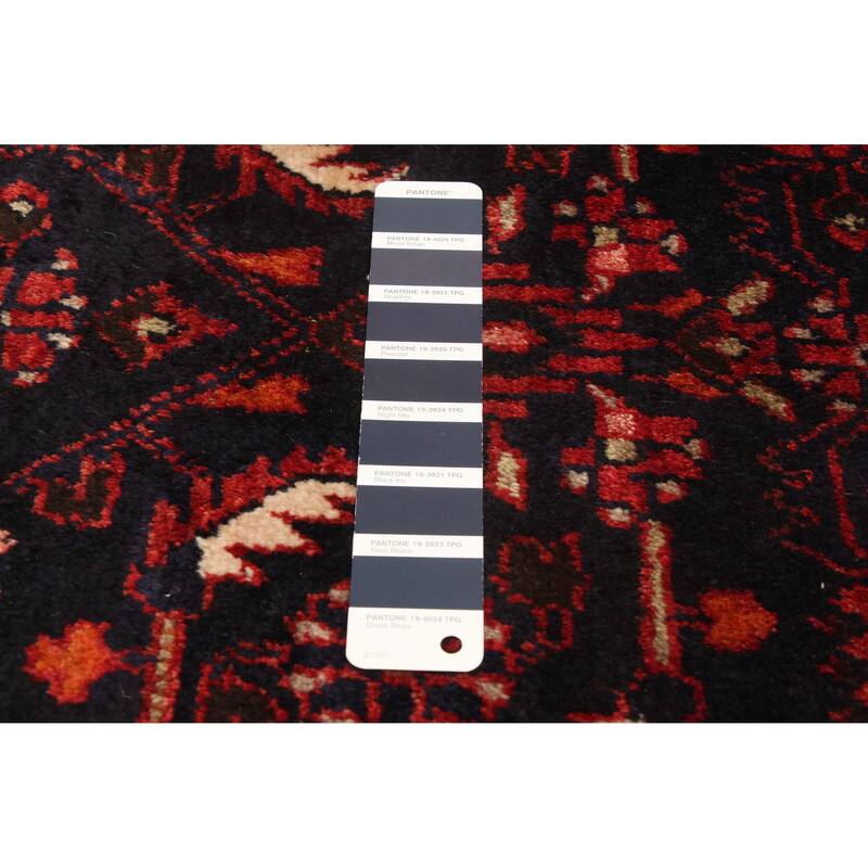 ECARPETGALLERY Hand-knotted Andelz Navy Wool Rug - 3'4 x 13'5